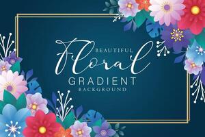 Beautiful Template Colorful floral gradient background vector