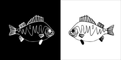 Illustration graphics of fish icon vector