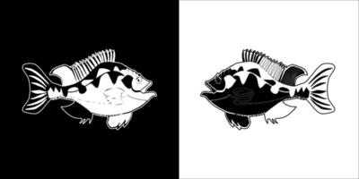 Illustration graphics of fish icon vector