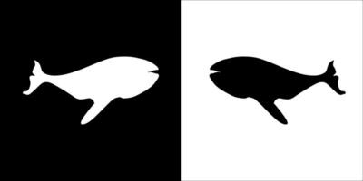 Illustration graphics of whale icon vector
