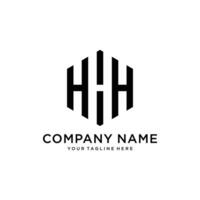 initial HHH, hexagon modern abstract element icon logo design. vector