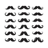 Set of men's mustache. graphics illustration vector