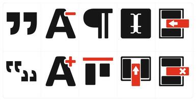 A set of 10 editingtools icons as Symmetrical Scale, symmetry vector