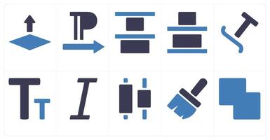 A set of 10 editing tools icons as Symmetrical Scale, symmetry vector