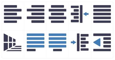 A set of 10 editing tools icons as Symmetrical Scale, symmetry vector