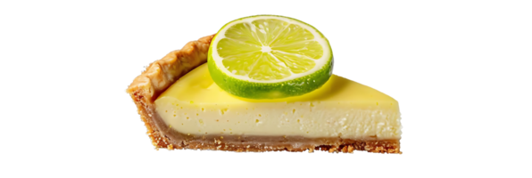 Lime Pie Slice with Crust - Realistic Image png