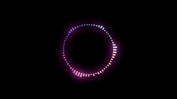 glowing neon, audio spectrum with alpha effect, 4-color video