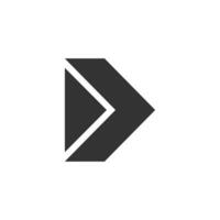 Arrow, forward icon. illustration, flat design. vector