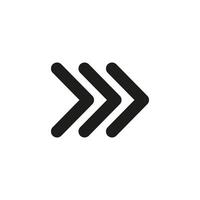 Arrow, forward icon. illustration, flat design. vector