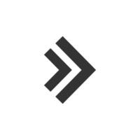 Arrow, forward icon. illustration, flat design. vector
