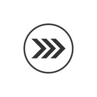 Arrow, forward icon. illustration, flat design. vector