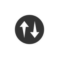 Up, down Arrow icon. illustration, flat design. vector