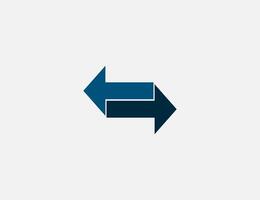 Arrow, two way, direction icon. illustration. Flat design. vector