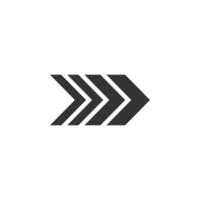 Arrow, forward icon. illustration, flat design. vector