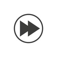 Arrow, forward icon. illustration, flat design. vector