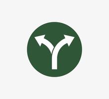 Arrow, two way, direction icon. illustration. Flat design. vector
