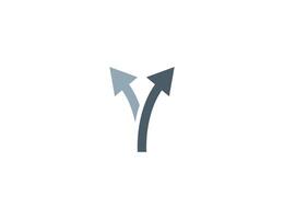 Arrow, two way, direction icon. illustration. Flat design. vector