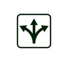 Arrow, three way, direction icon. illustration, flat design vector