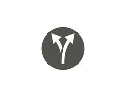 Arrow, two way, direction icon. illustration. Flat design. vector
