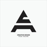 Creative AC or CA initial triangle shape pattern flat modern brand unique logo design vector