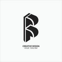 Creative PF or FP or F initial flat monogram isometric illusion type logo design vector