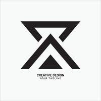 Creative XA or AX initial monogram modern brand unique style logo design vector
