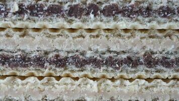 detail short of wafer roll chocolate, video