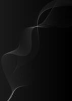 Modern minimal cover design with flowing lines vector