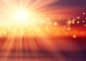 Abstract background with gradient sunset sunburst design vector