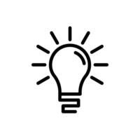 Bulb icon set vector