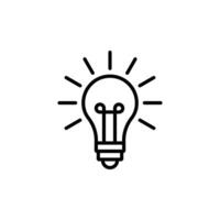 Light Bulb Icon Ideal for Ideas and Innovation vector