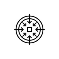 Bullseye Pointer Icon Ideal for Targeting Apps vector