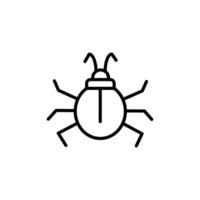 Bug Icon for Software Development and Debugging Tools vector