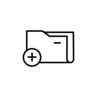 Add New Folder Icon Ideal for Organizing Files vector