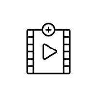 Add Button Icon for Media Editing Applications vector