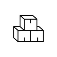 Storage Boxes Icon Perfect for Packing and Moving vector