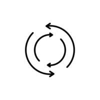 Synchronization Arrows Repeat Icon for Backup and Restore Services vector