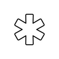 Asterisk Icon Set Symbol Illustrations for Typographic and Informational Use vector