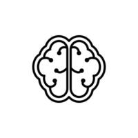 Brain Circuit Icon for Neural Network Graphics vector