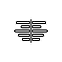 Text Alignment Center Icon for Document Formatting vector