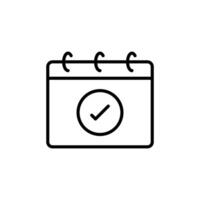 Calendar Check Icon Perfect for Scheduling and Appointments vector