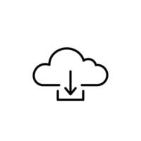 Cloud Download Icon Perfect for Data Storage and Backup vector