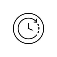 Analog Clock Icon Perfect for Time Management and Scheduling vector