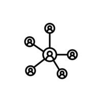 Network Chart Icon Perfect for Data Visualization and Analytics vector