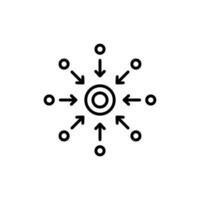 Centralized Network Icon Ideal for Technology and IT Solutions vector