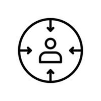 Centric Consumer Icon Perfect for Customer Focus and Market Analysis vector