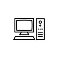 Desktop Computer Icon Perfect for Technology and IT Services vector