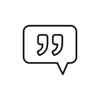 Comment Quote Icon for Customer Feedback and Testimonial Sections vector