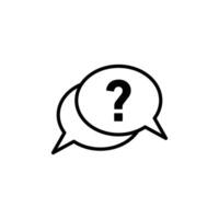 Question Comment Icon Ideal for FAQs and Inquiries vector