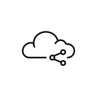 Cloud Share Symbol Icon for File Sharing and Collaboration vector